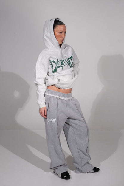 CRACKED GREEN LOGO HOODIE