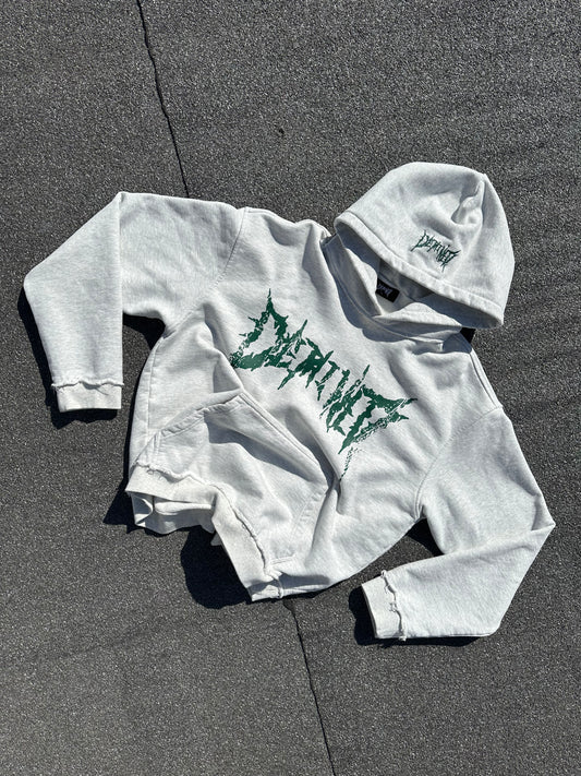 CRACKED GREEN LOGO HOODIE