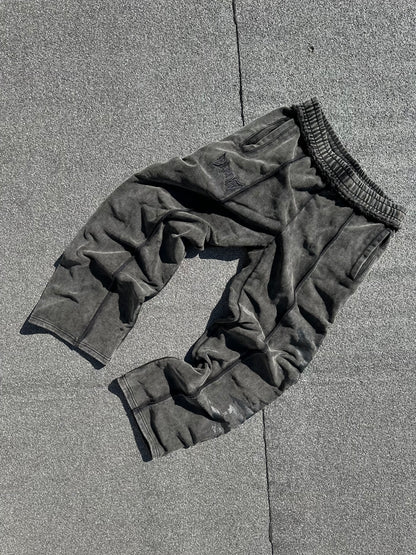 DARK GREY CRACKED LOGO PANTS