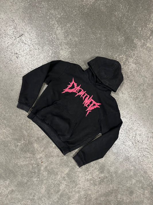 Cracked Pink Logo Hoodie