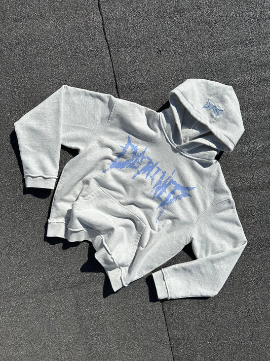 CRACKED BLUE LOGO HOODIE