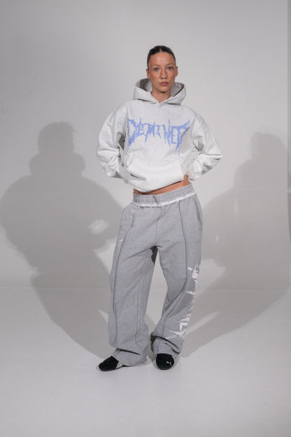 CRACKED BLUE LOGO HOODIE